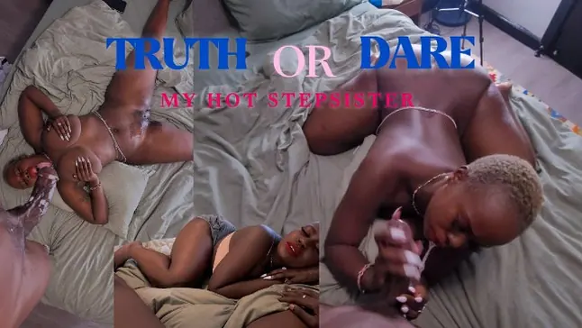 BlackminaJBBW stepsister gets nailed in Jizm on her Poontang in a wild reality game