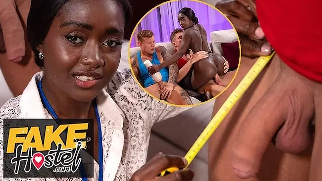 Insatiable ebony MILF gets down and dirty with two thick sticks in a wild three-way