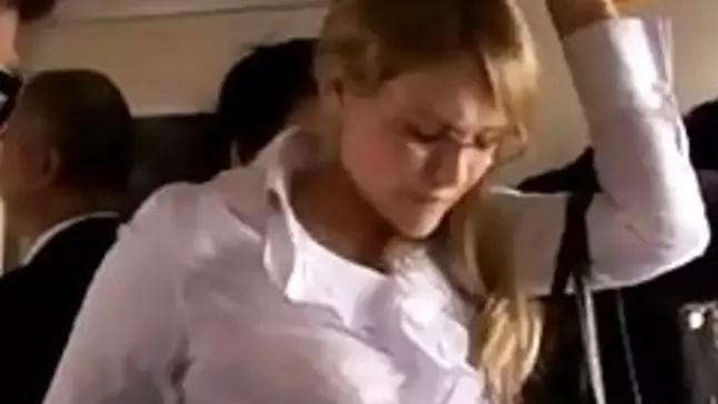 Platinum-Blonde honey was being harassed in the metro while she was going home from work