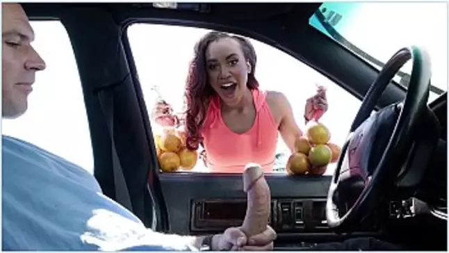 BANGBROS - Sean Lawless Buys Oranges From Supah-Killer Dark-Hued Street Vendor Demi Sutra