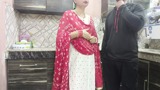 Sizzling Desi Bhabhi tempts ex-gf for Kitchen Money-shot & torrid fucky-fucky in the kitchen